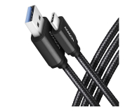 Kabel AXAGON BUCM3-AM15AB Kabel USB-C - USB-A, 1.5m, USB 3.2 Gen 1 3A, ALU, oplot, czarny